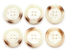 12 PCS 15mm White Tortoiseshell Resin Buttons 4 Holes Garment Sewing Suit