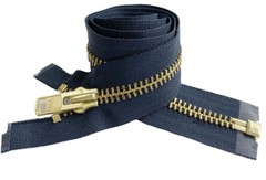 YKK #10 5″ – 14″ Brass Metal Extra Heavy- Duty Separating Jacket Zippers