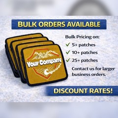 Custom Logo Patch Iron-On | Personalized Printed Patches w/ Black Borders