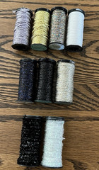 Lot 9 Kreinik Metallic Threads Braid Ribbon Micro Ice Chenille Mixed Spools VTG