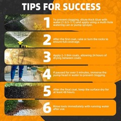 Rock Glue, Mulch Glue 32 OZ- Fast-Drying Adhesive for Landscaping Rocks, Small