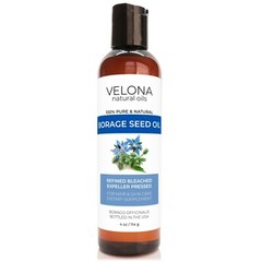Borage Seed Oil by Velona – 4 oz Refined, Expeller pressed, Skin, Body, Hair