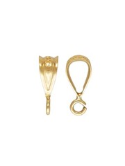 14k Gold Filled 3x9mm Bails with Open Parallel Ring 2pcs #6530-2