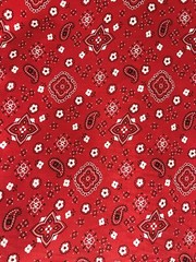 BANDANNA RED POLY COTTON FABRIC 58″ WIDE FREE SHIPPING BY THE YARD