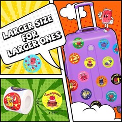 3 Rolls Scratch and Sniff Scented Stickers for Kids, 600 Pcs Motivational Reward
