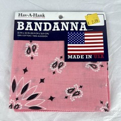 Hav-A-Hank Paisley Bandanna 22″X22″ Light Pink NEW MADE IN USA