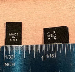 MADE IN USA WOVEN LABELS UNBRANDED (LOT 1000PCS)- COLOR: BLACK