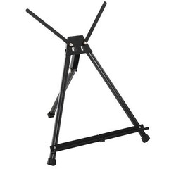 15″ to 21″ Black Aluminum Tabletop Display Easel with Arms, Artist Tripod Stand