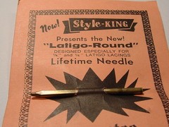 3 solid brass PERMA LOK LACING NEEDLE Leather braiding LEATHERCRAFT new 3 pcs.
