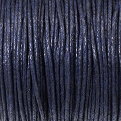 Navy Blue 1mm Waxed Cotton Cord, Ideal for Friendship Bracelets & Crafts
