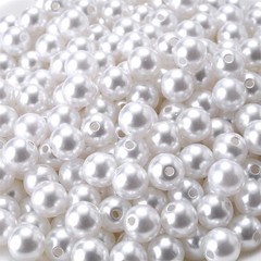 200 Acrylic Pearl Beads Round Mixed Colors Jewelry Making Wedding Sewing Crafts