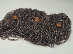 2 Pounds Purple Color India Handmade Glass Spacer Beads Bulk Lot (QKP-9) ⭐