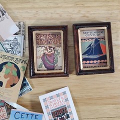 100 Mini Art Nouveau & Art Deco Prints Cardstock Vintage Pictures Scrapbooking