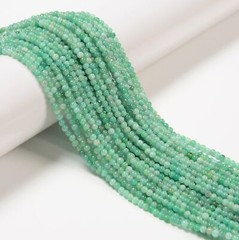 Natural Grade A Emerald Smooth Round Beads Size 3mm 15.5” Strand