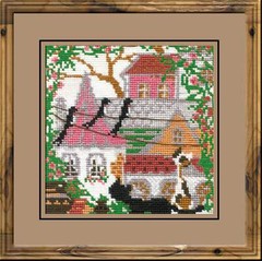 Riolis Counted Cross Stitch Kit City & Cats Summer R612