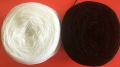 Cristal lace yarn.Color White/Black Acrylic/Rayon. 900 yards Each.1 lot of 2.
