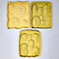 AMACO Maureen Carlson Designer Clay Push Molds Lot | Sun Tribal Victorian Faces