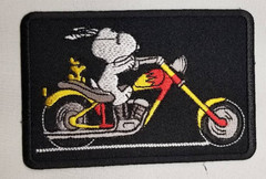 Snoopy Motorcycle Embroidered Patch Peanuts Biker Cartoon Iron On Sew On