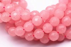 Natural Rose Quartz Faceted Round Beads 6mm 8mm 10mm 12mm 15.5″ Strand