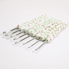 8PCS Knitting Needles Set Ergonomic Grip Crochet Hook Soft Handle Home