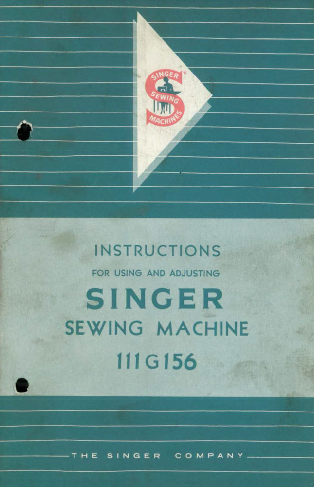 Singer 111G156 Instruction Manual User Guide: Coil Bound 26 Pages