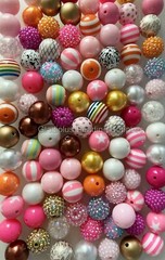 100 Qty 20mm Beads, Colorful Beads, Bubblegum Beads, Acrylic Beads , Chunky Bead
