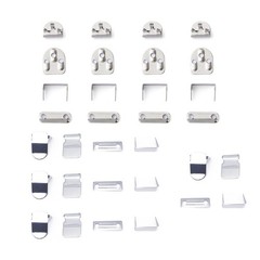 8 Sets Hook and Eye Fasteners Nickel Hook and Bar Closures Skirt Pants Sew