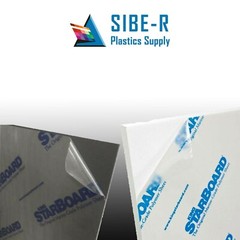 Sibe-R Plastic Supply℠ BLACK OR WHITE KING STARBOARD 1/2″ POLYMER HDPE SEA^