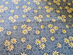 F6975, Aunt Grace, short fat quarter, blue & white, 8×44 inches,