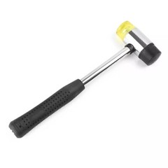 1PC Leather Hand Tool Double Face Soft Tap Small Rubber Hammer Mallet Shaft DIY