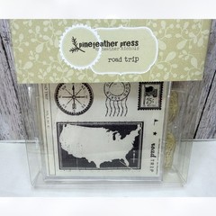 Papertrey Ink ROAD TRIP USA Map Journey Travel Rubber Stamps