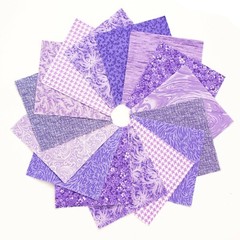 It’s All Purple 90-pc pre-cut charm pack 5″ squares 100% cotton fabric quilt