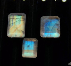 Rare 5A Quality Rainbow Moonstone Good Fire Baguette Shape Cut 8×11 to 10×14 MM