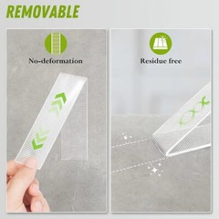 3PCS Strong Adhesive Double Sided Tape Heavy Duty,Super Clear Thin Two Sided US