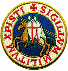 KNIGHTS TEMPLAR SEAL iron-on PATCH embroidered CRUSADES BLUE 4″ LARGE