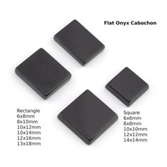 Natural Onyx Rectangle, Square Flat Cabochons no hole Cb157