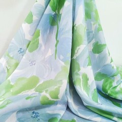 1 yard X 1.4 meter Paint Floral Dress Fabric Soft Viscose Poplin Material Sewing