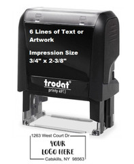 Company LOGO Stamp – Trodat 4913 – 4 Lines of Text or Artwork – Self-Inking –