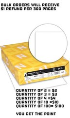 Cardstock, 8.5″ x 11″, 90 lb/163 gsm, White, 94 Brightness, 300 Sheets