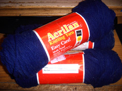 3 ACRILAN EASY CARE NAVT BLUE E NEW KNITTING CROCHET ,NEEDLEPOINT FREESHIP