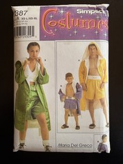 New Simplicity 4387 Costume by Maria Del Greco Boxing Robe Shorts Child & Adult