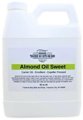 Sweet Almond Oil, Organic, cold press.100% pure, carrier oil, soap making 2oz-64