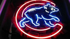 New Chicago Cubs Logo Neon Light Sign 20″x16″ Beer Bar Man Cave Real Glass