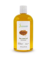 FLAX SEED OIL NATURAL CARRIER VIRGIN COLD PRESSED PURE 16 OZ