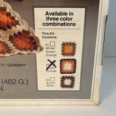 Vintage WonderArt Granny Afghan Crochet Kit Model 3171 original packaging