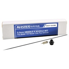 0.3 mm Needle, Nozzle, Fluid Tip Cap Set Only, Fits Master Elite Plus Airbrush