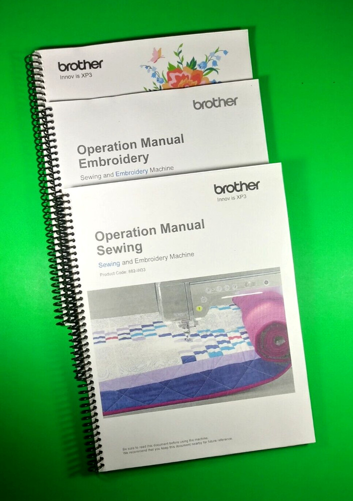 Full 3 Manual Set. Brother Luminaire Innov-is XP3 See the Description Below