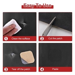 Leather Repair Kit Self-Adhesive Patch Stick on Sofa Clothing Car Seat Couch US