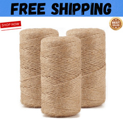 984 FT Natural Jute Twine, Twine String, 3ply Thin Ribbon Hemp Twine, Twine for