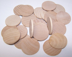 50 Natural Unfinished HardWood 1-1/2″ Wood Circles Discs Wooden Crafts Spacers